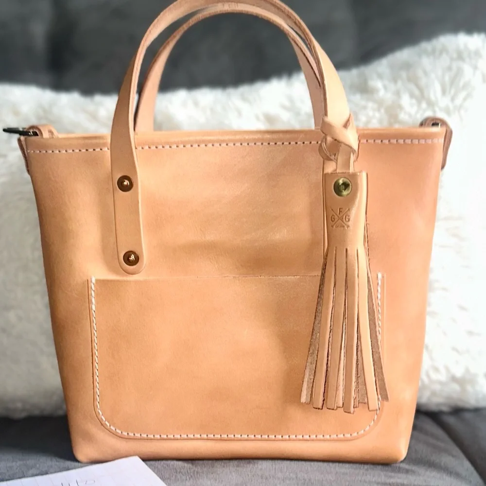 Go Forth Goods Mini Avery in Veg Tan leather. EUC - Picture 8 of 8